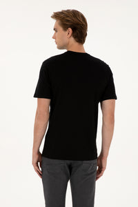 T-shirt bazik me jakë rrumbullake