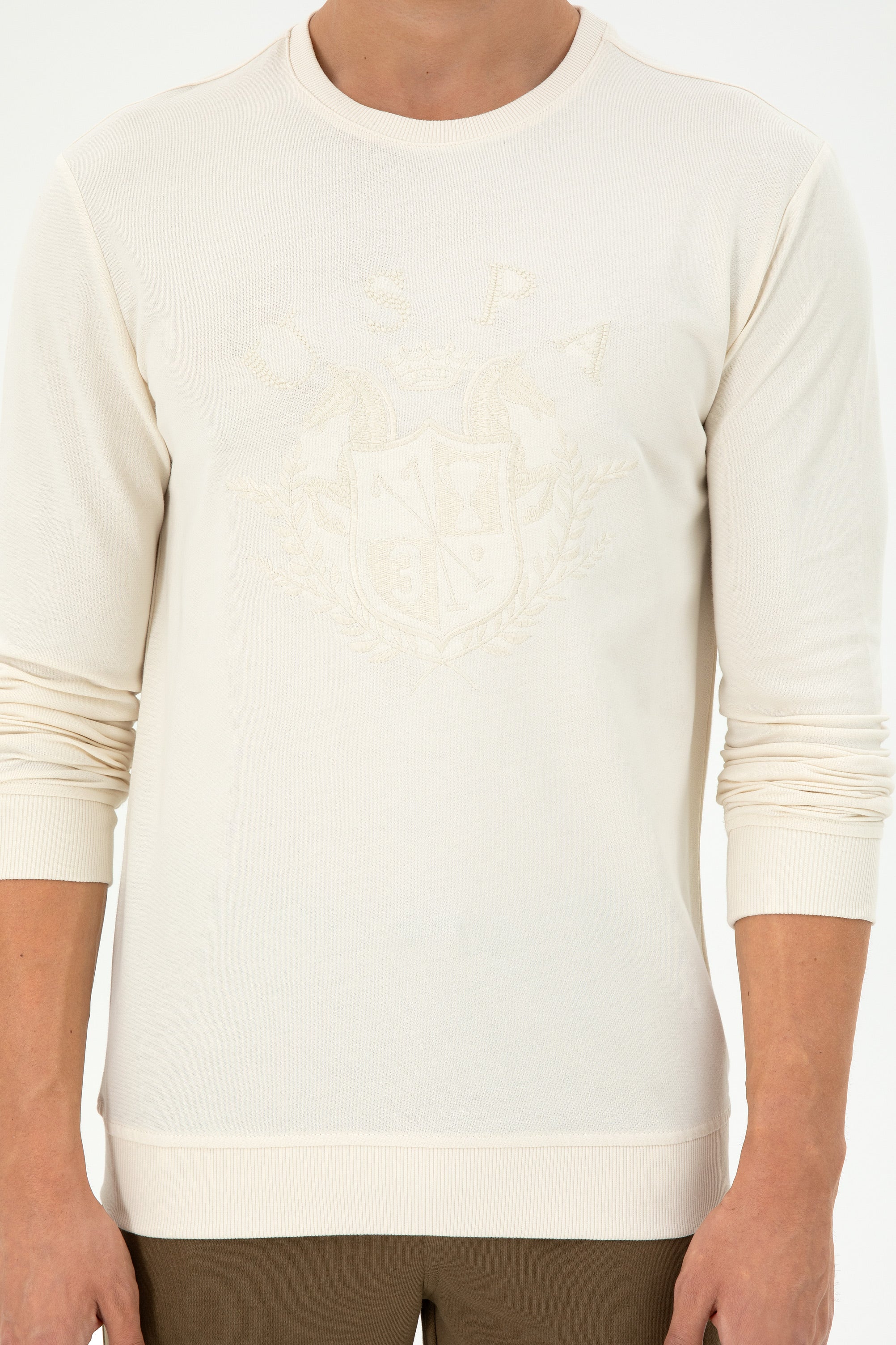 Bluzë sportive me logo retro të qëndisur