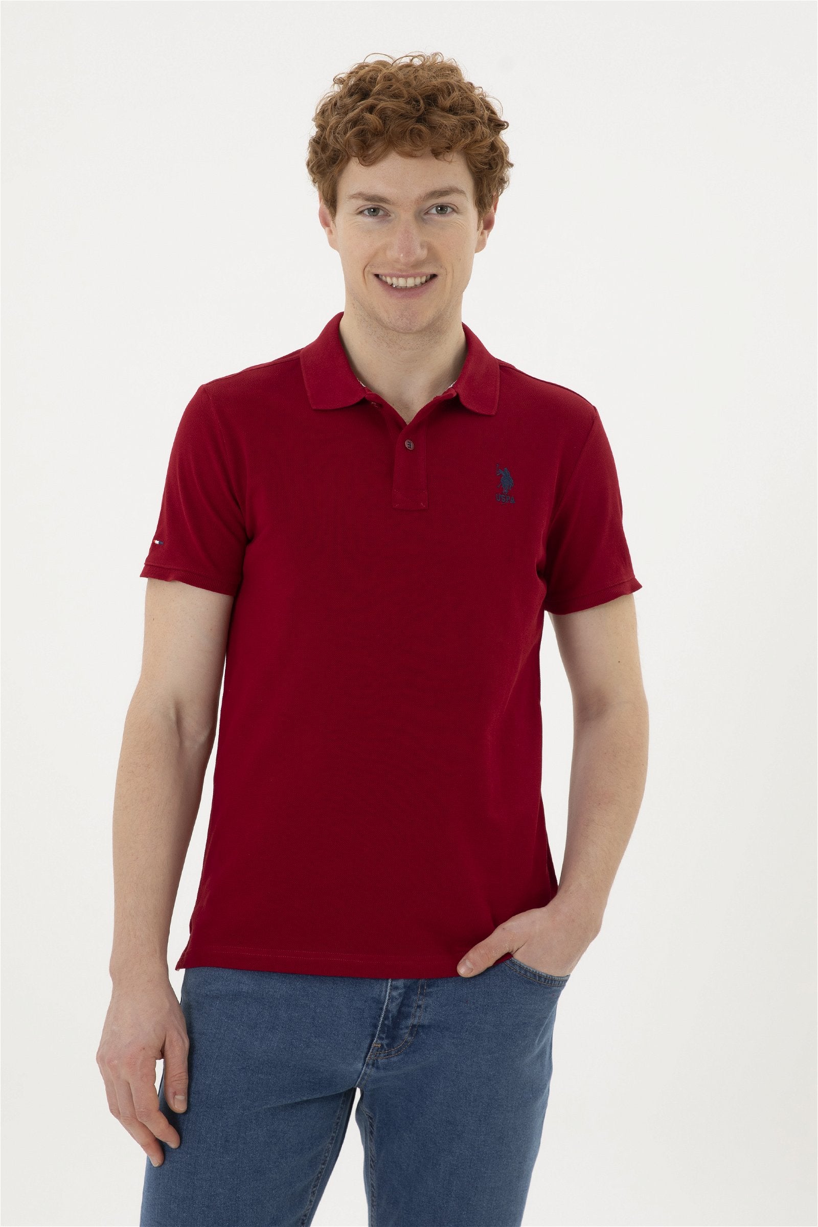 Bluzë polo klasike me logo blu