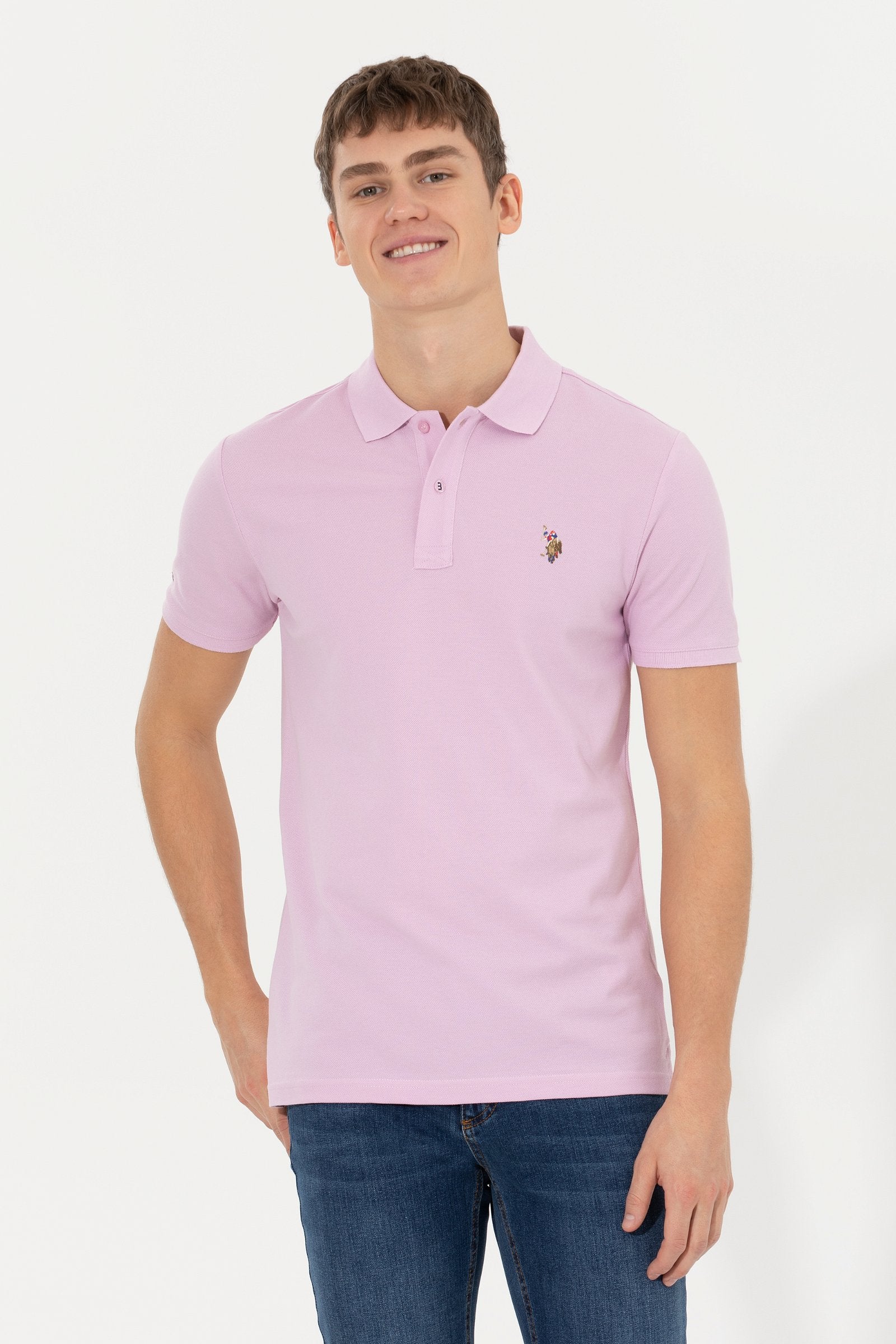Bluzë polo klasike me logo të qëndisur