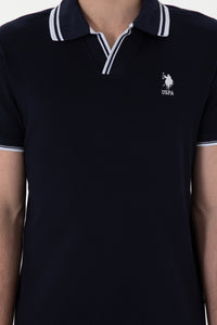 Bluzë polo me jakë me vija
