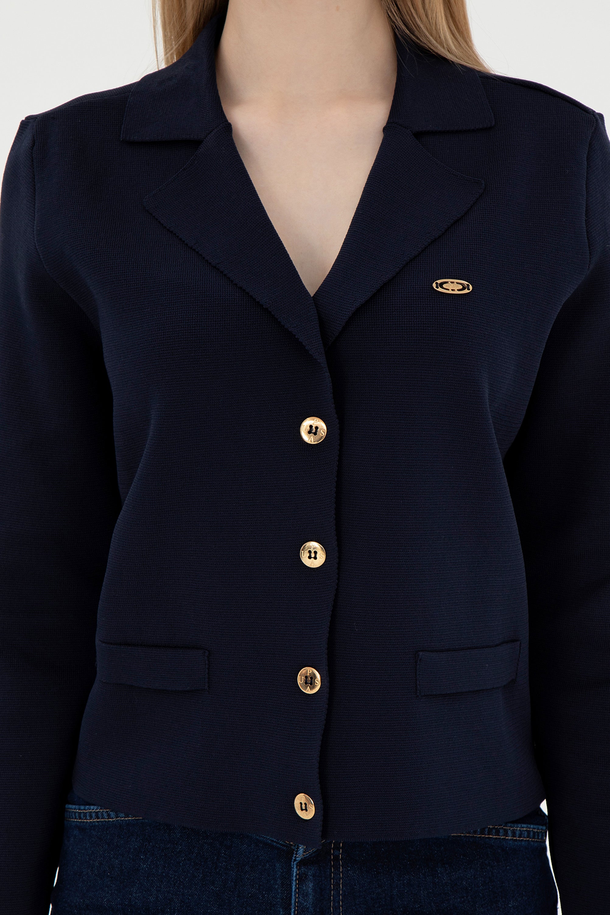 Kardigan me logo metalike