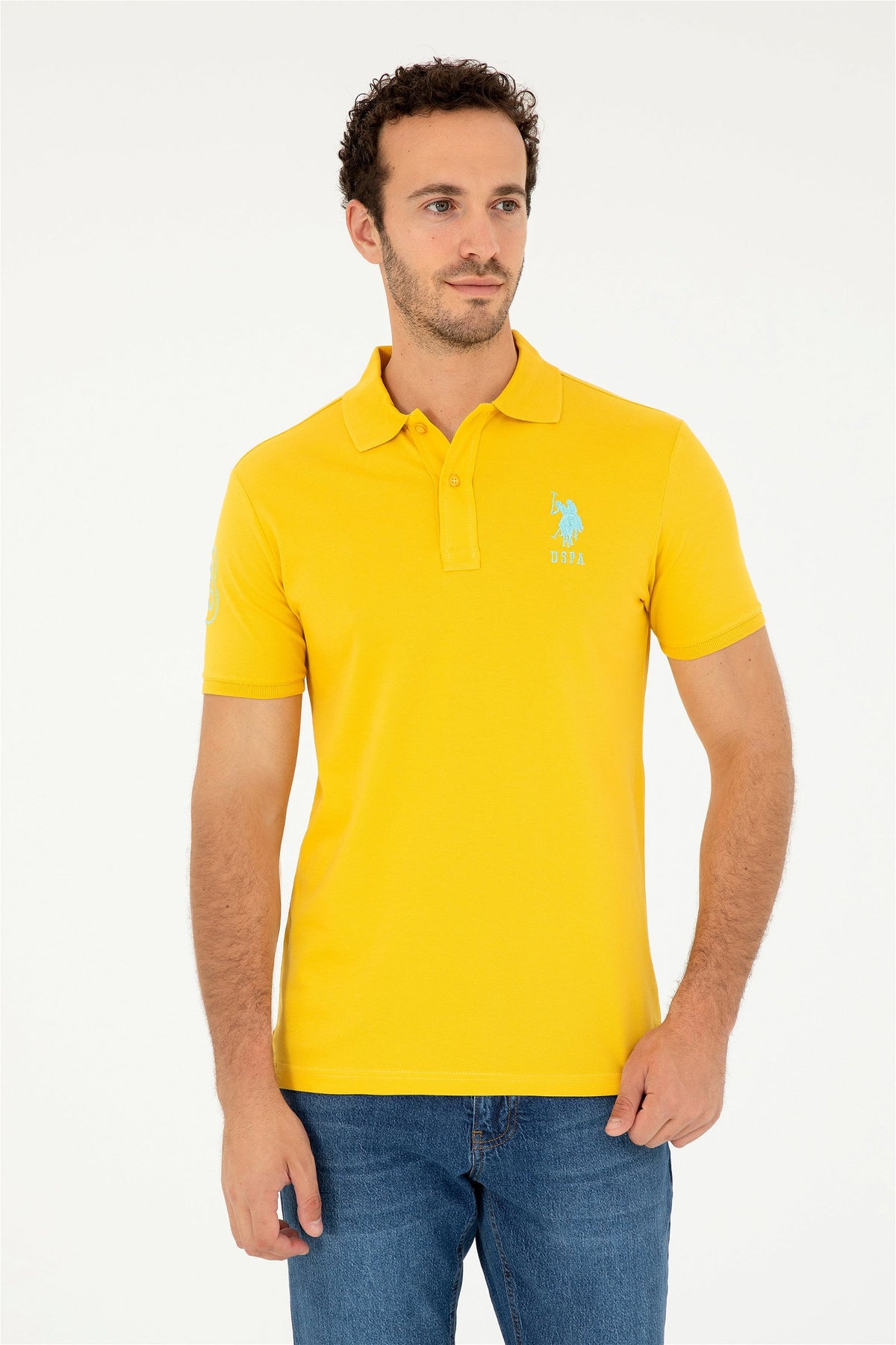 Bluzë polo klasike me logo njëngjyrëshe
