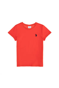 T-shirt bazik me logo të qëndisur për djem