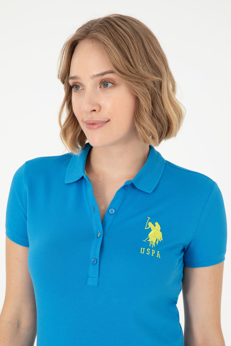 Bluzë polo bazike me logo njëngjyrëshe të madhe