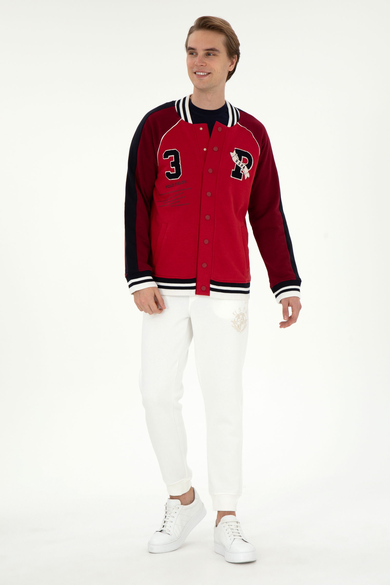 Tuta bazike sportive me logo të qëndisur