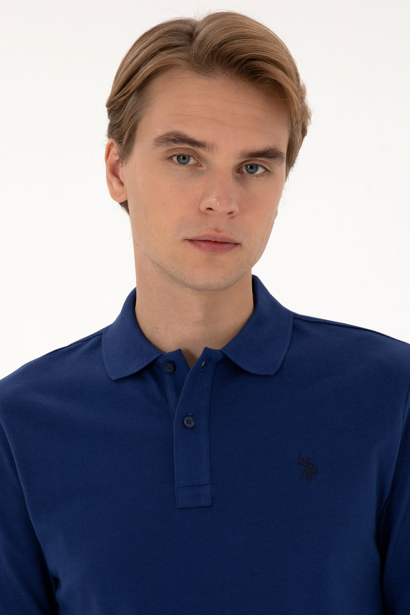 Bluzë polo bazike me mëngë të gjata