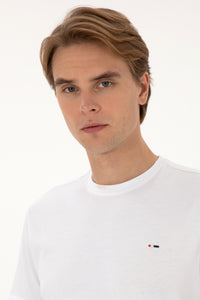 T-shirt bazik me jakë rrumbullake