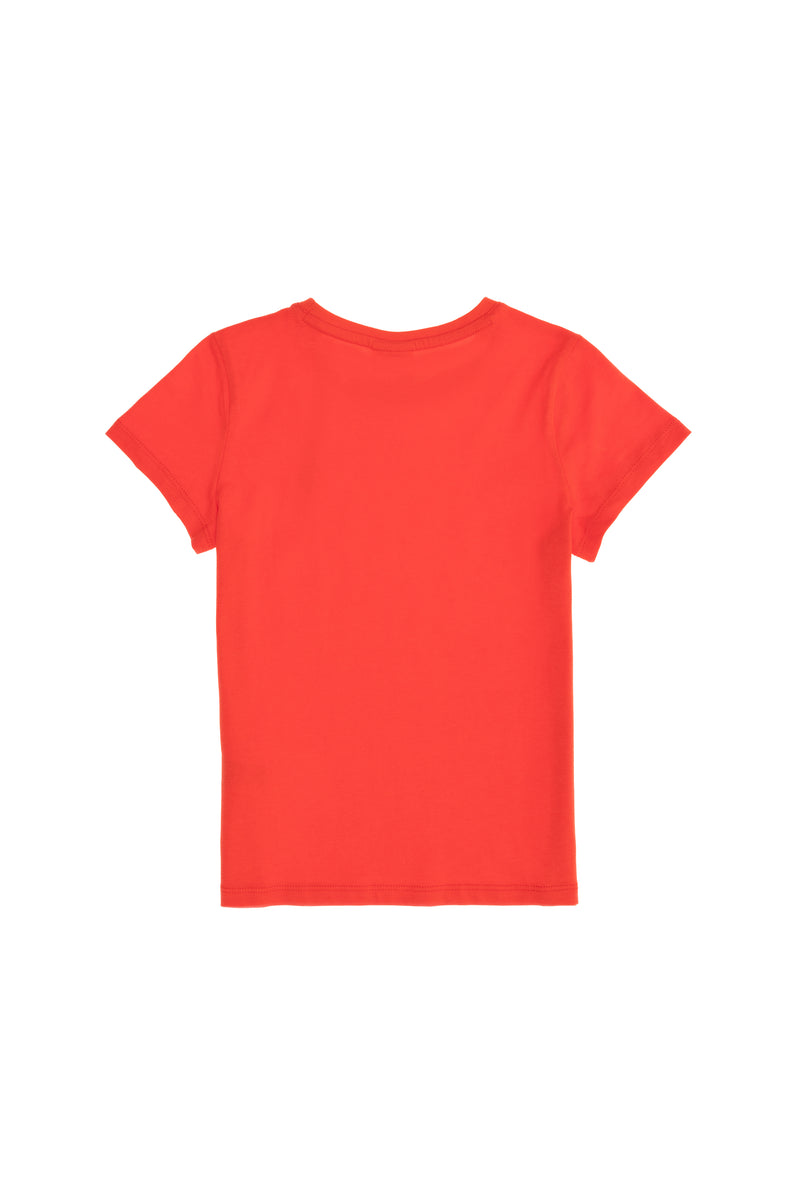 T-shirt bazik me logo të qëndisur për djem